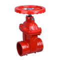 non rising stem cast iron resilient seat grooved gate valve dn 100 with indicator